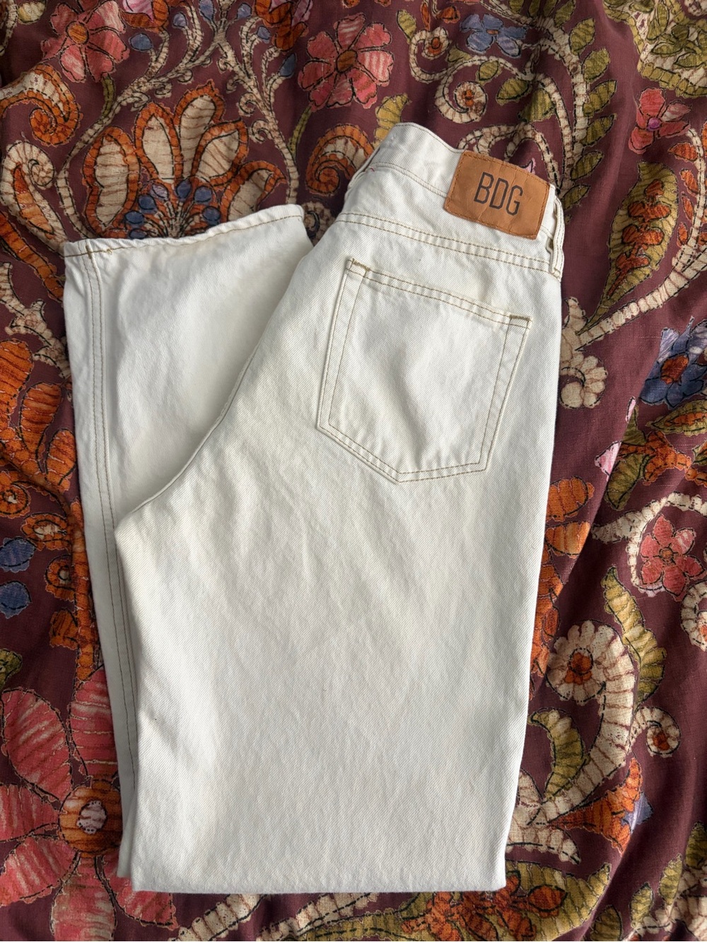 BDG White wide-Leg High-Rise Jeans